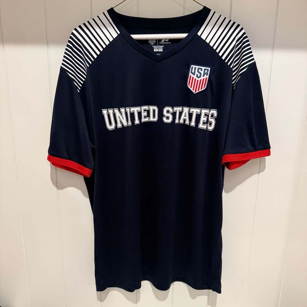 Icon Sports U.S. Soccer USMNT Men's Navy Blue Game Day Performance Shirt